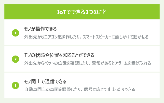 IoTでできる3つのこと