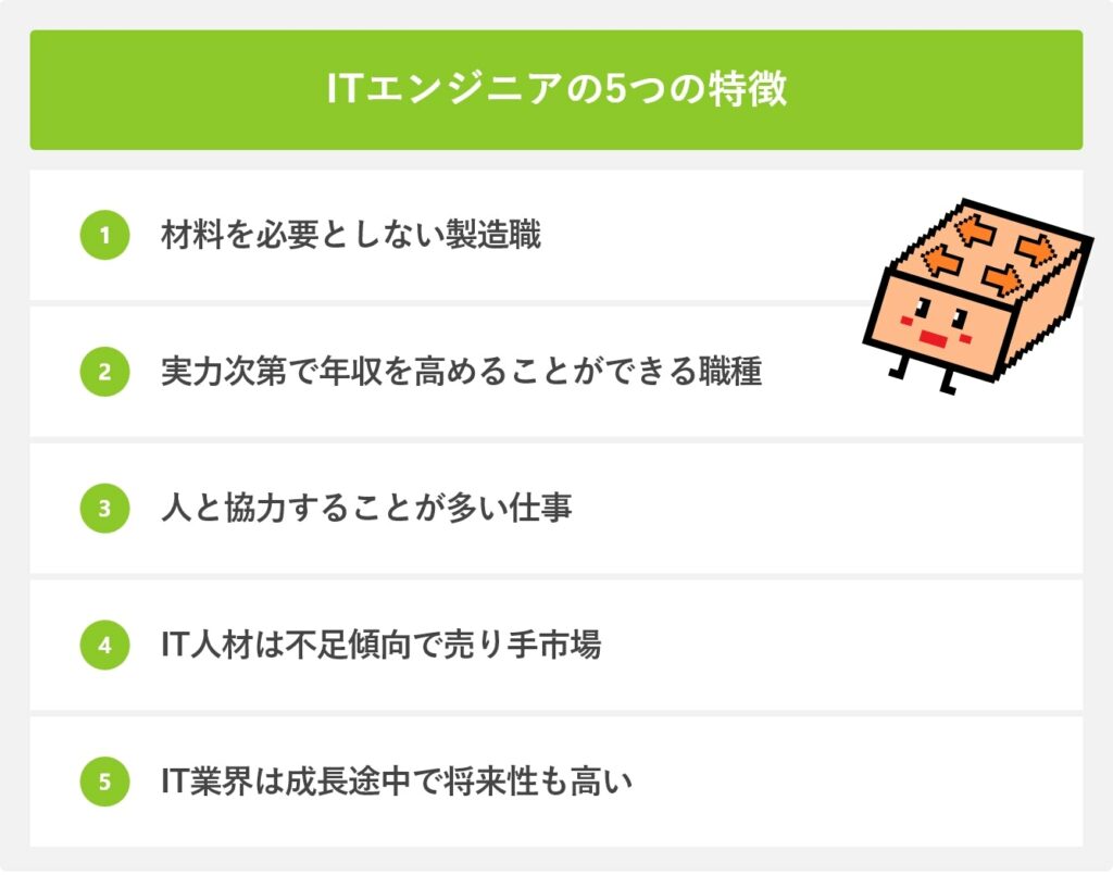 ITエンジニアの5つの特徴