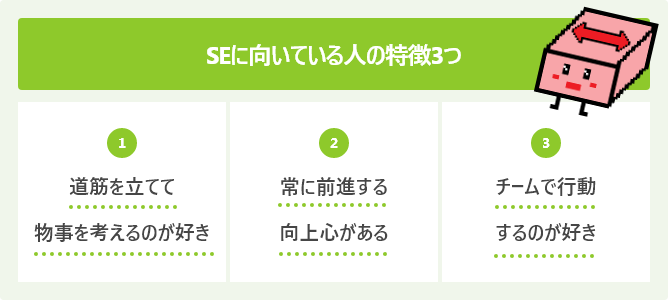 SEに向いている人の特徴3つ