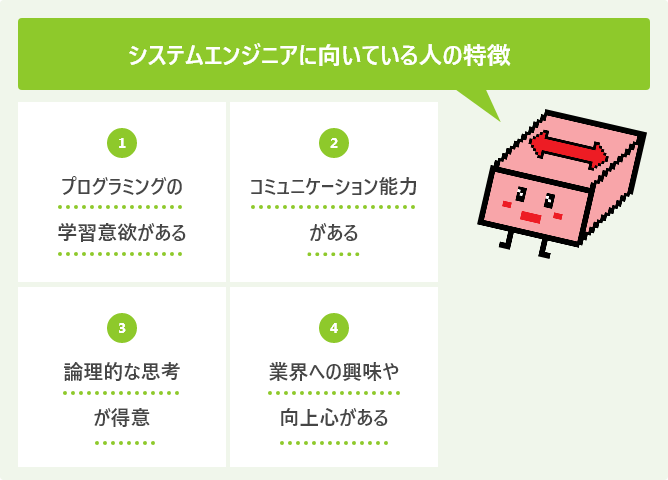 システムエンジニアに向いている人の特徴
