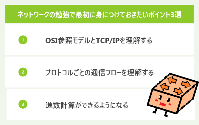 ネットワークの勉強で最初に身につけておきたいポイント3選