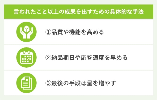 言われたこと以上の成果を出すための具体的な手法