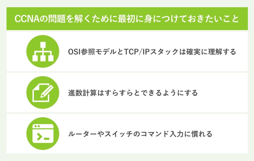 CCNAの問題を解くために最初に身につけておきたいこと