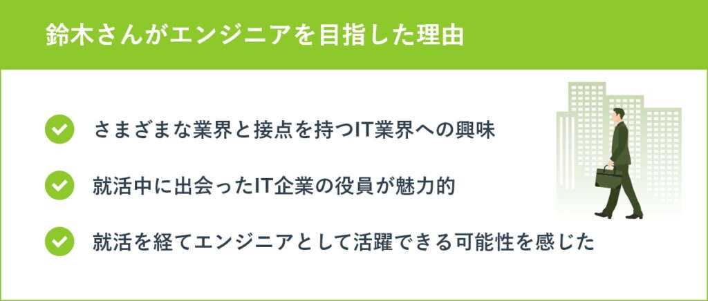 鈴木さんがエンジニアを目指した理由