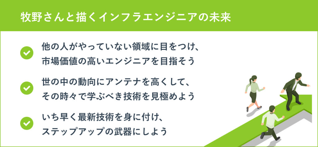 牧野さんと描くインフラエンジニアの未来